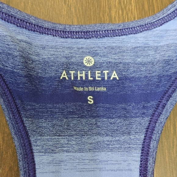 Athleta Multitone Blue Racerback Tank Top - Picture 2 of 3